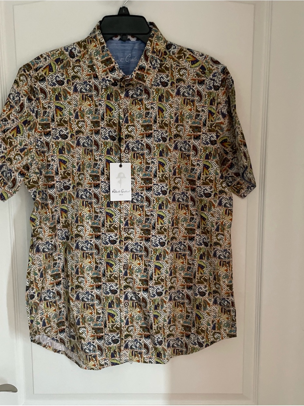 Robert Graham Polo Shirt Men's L Fredley Classic Fit NWT